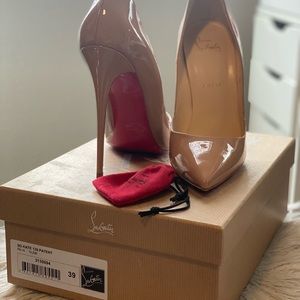 Pigalle Follies 100 Patent Nude Christian Louboutin